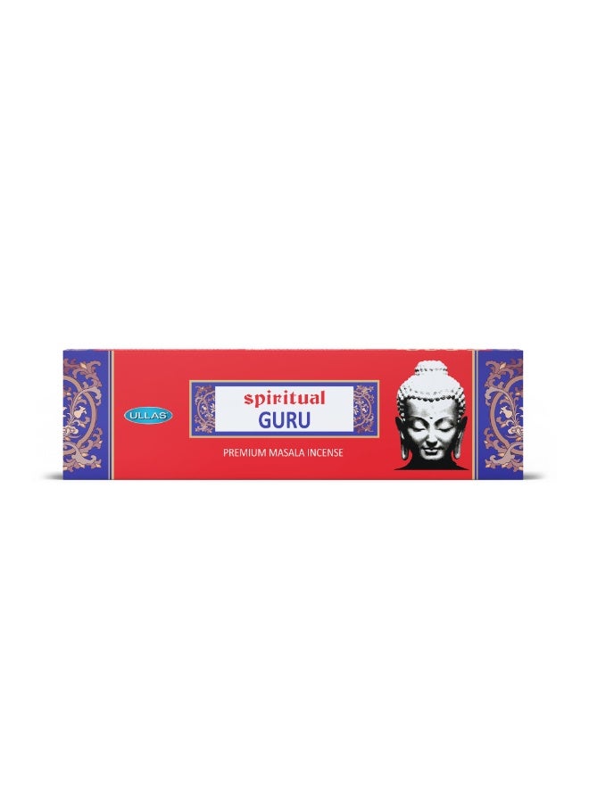 Ullas Spiritual Guru Agarbathi Premium Masala Incense Sticks with Tropical Fragrance (80 Sticks) With Stick Holder - Image 1